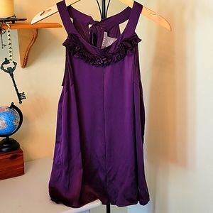 Kendra 100% Silk Top, Wine Color